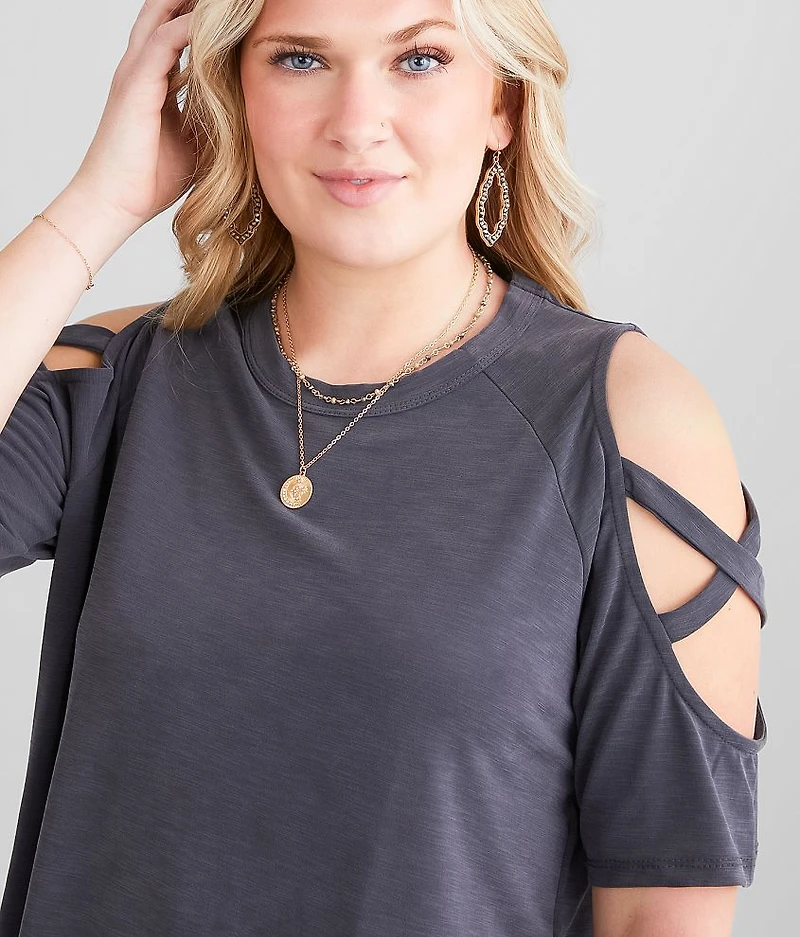 Strappy Cold Shoulder Top