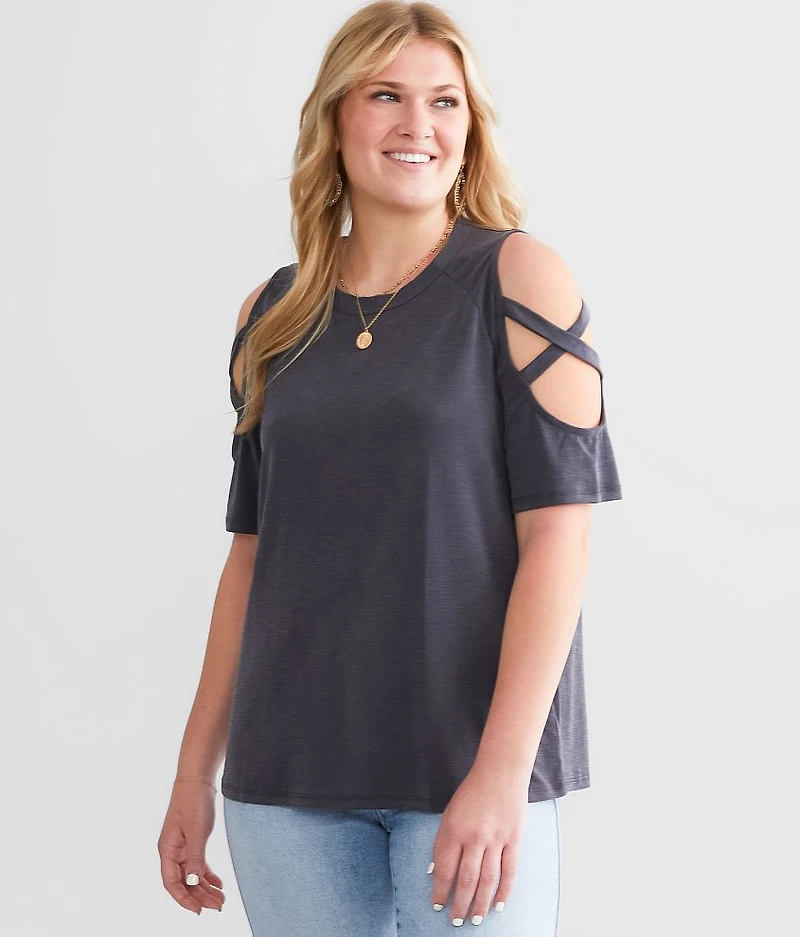 Strappy Cold Shoulder Top