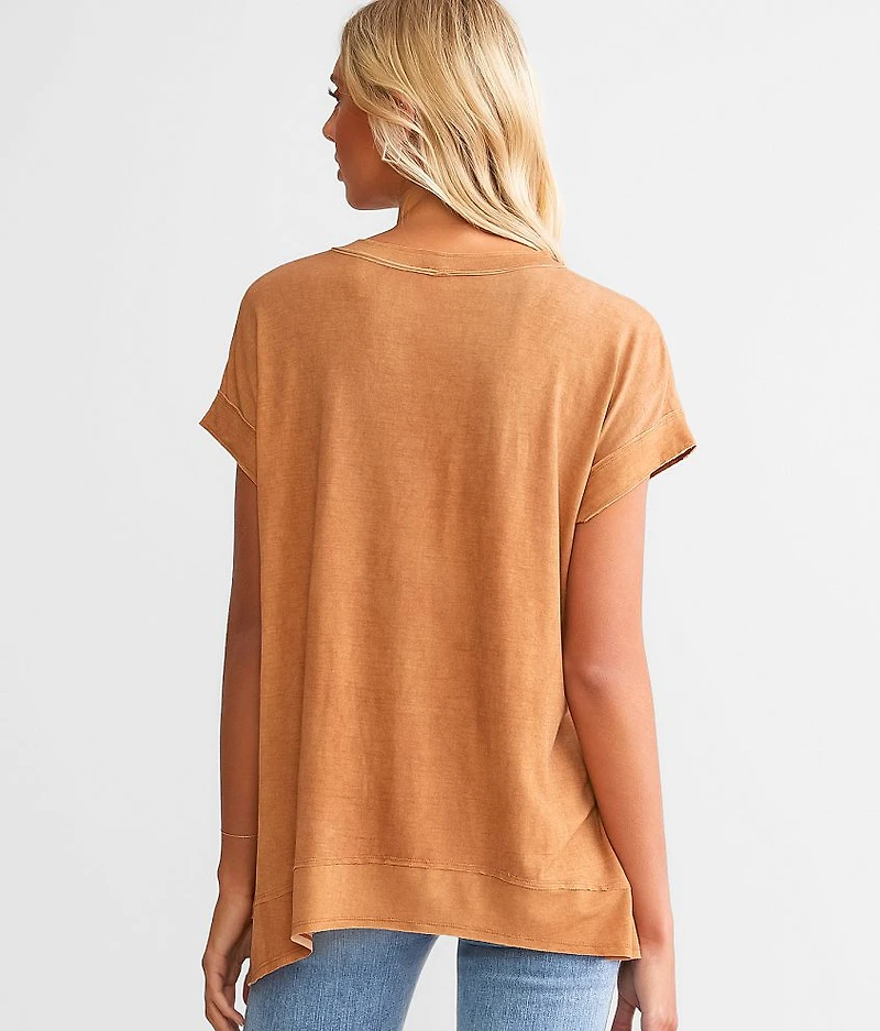 Raw Edge Oversized Top