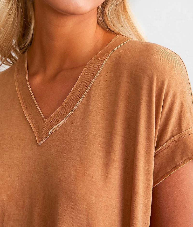 Raw Edge Oversized Top