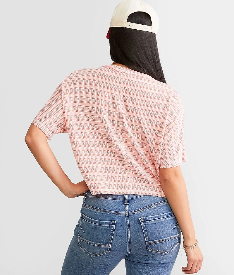 Textured Knit Cropped Top