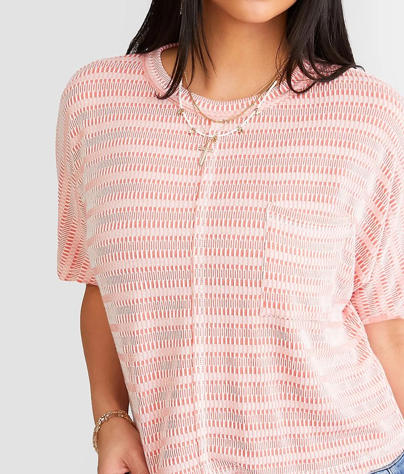 Textured Knit Cropped Top