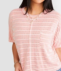 Textured Knit Cropped Top