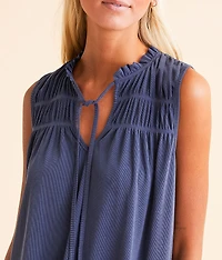 Ribbed Notch Tank Top