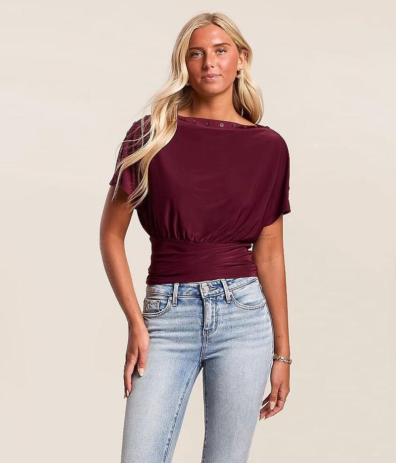 Off The Shoulder Button Top
