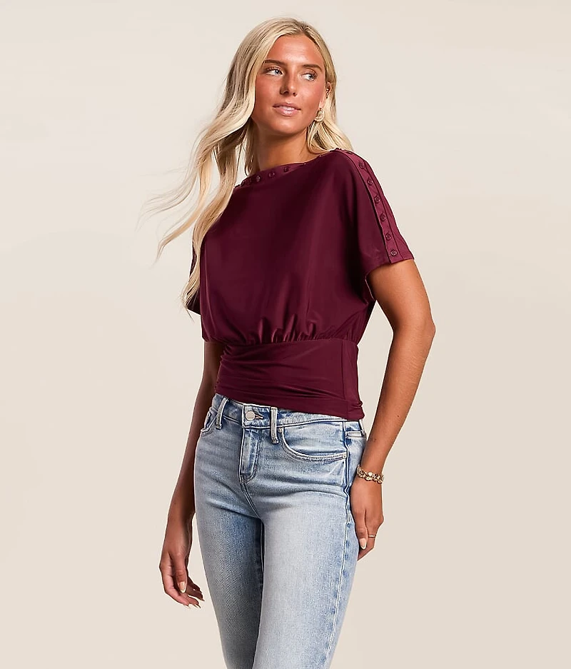 Off The Shoulder Button Top