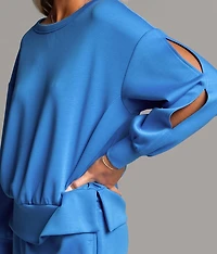 Cut-Out Sleeve Pullover