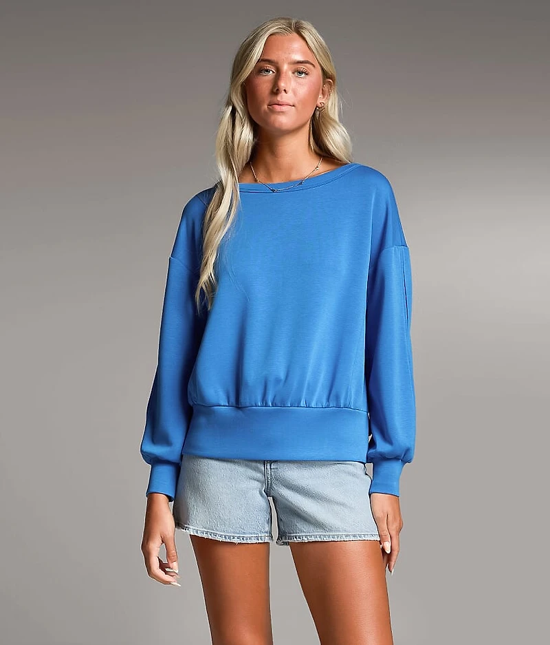Cut-Out Sleeve Pullover