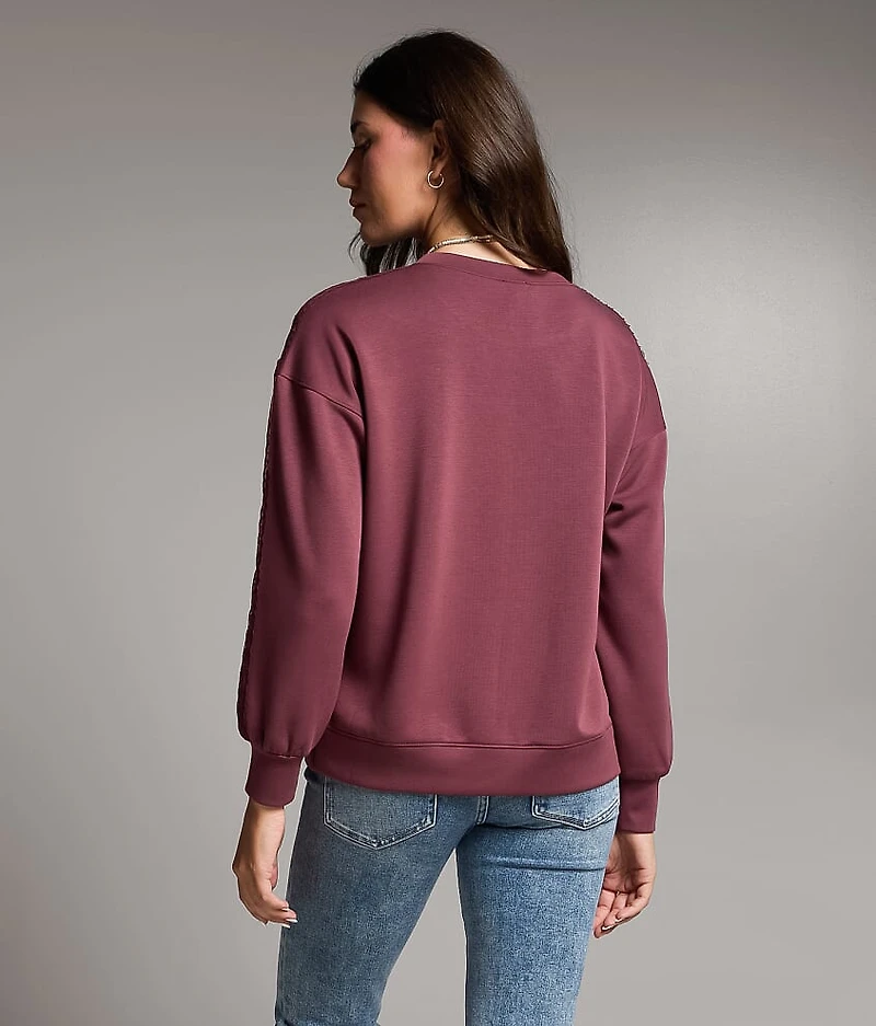 Lace Trim Pullover