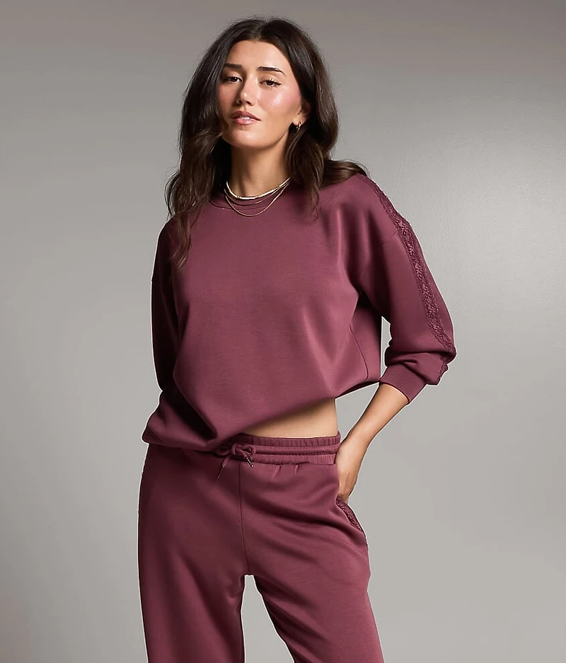 Lace Trim Pullover