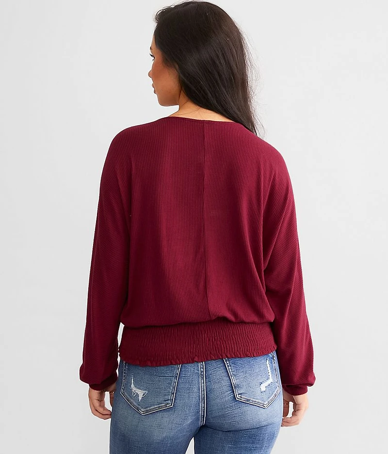 Twisted Cut-Out Dolman Top