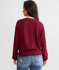 Twisted Cut-Out Dolman Top