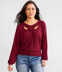 Twisted Cut-Out Dolman Top