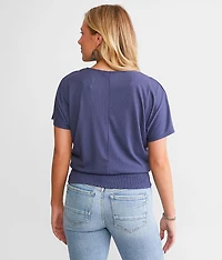 Twisted Front Dolman Top