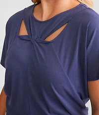 Twisted Front Dolman Top