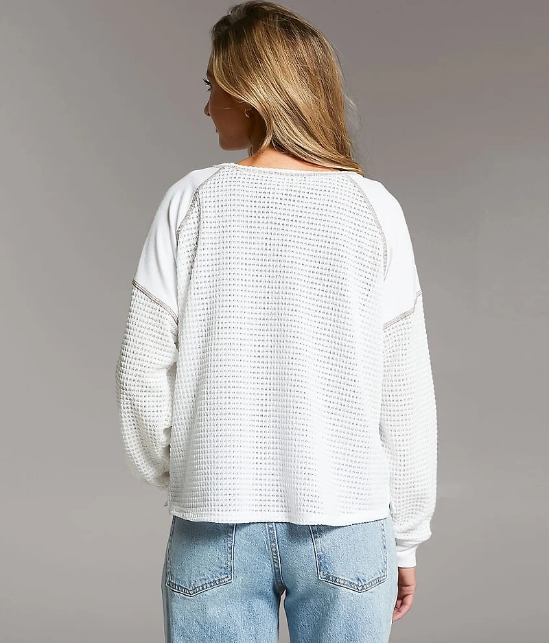 Contrast Stitch Top