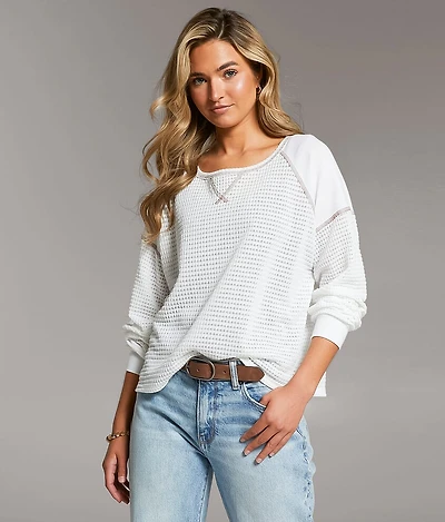 Contrast Stitch Top