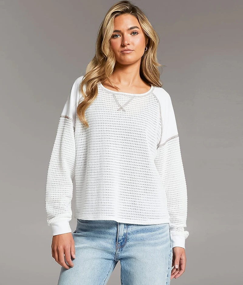 Contrast Stitch Top