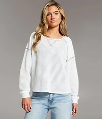 Contrast Stitch Top