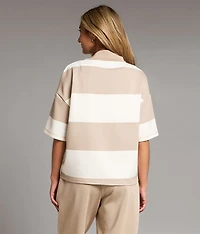 Striped Quarter Zip Pullover
