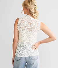 Pieced Lace Tank Top