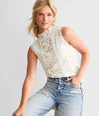 Pieced Lace Tank Top