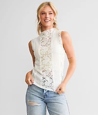 Pieced Lace Tank Top