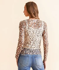 Cheetah Lace Top