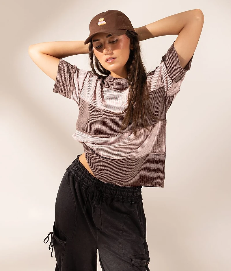 Boundless Edit - Exposed Seam Striped Top