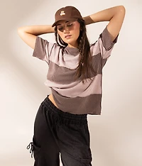 Boundless Edit - Exposed Seam Striped Top