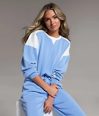 Color Block Cropped Pullover