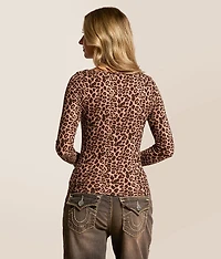 Ribbed Cheetah Top