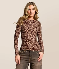 Ribbed Cheetah Top