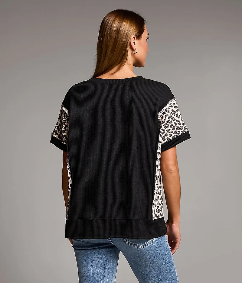 Pieced Cheetah Top