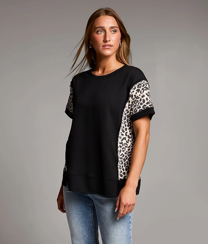 Pieced Cheetah Top