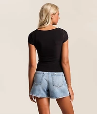 Swiss Dot Layered Lace Top