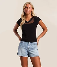 Swiss Dot Layered Lace Top