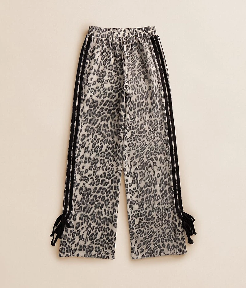 Girls - Cheetah Wide Leg Track Pant