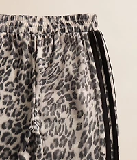 Girls - Cheetah Wide Leg Track Pant