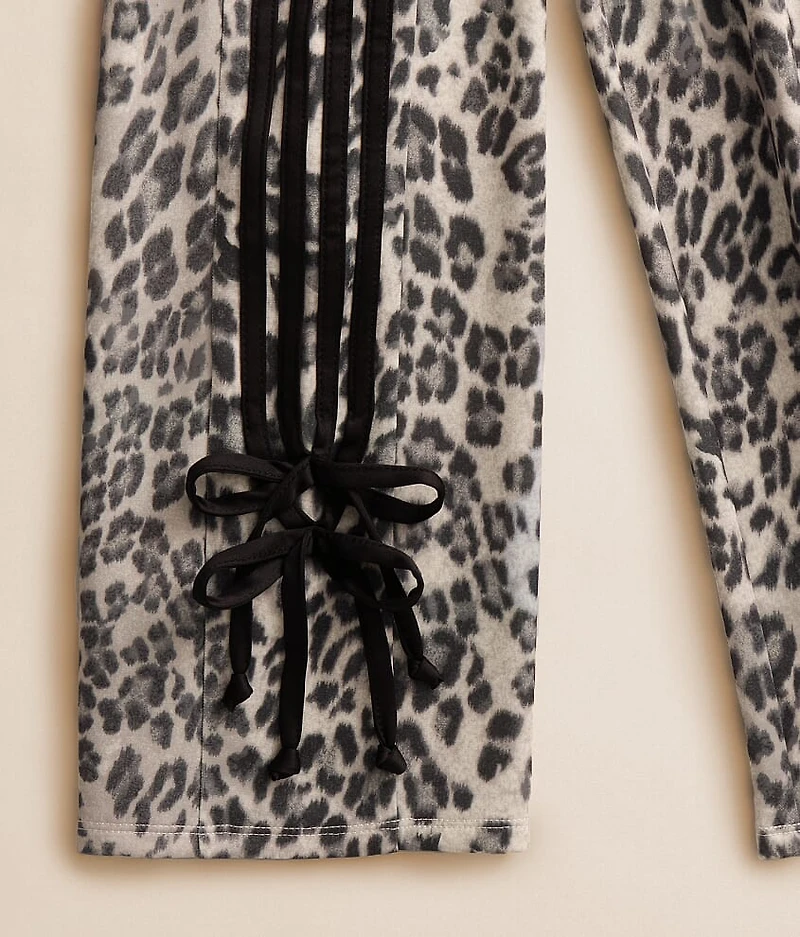 Girls - Cheetah Wide Leg Track Pant