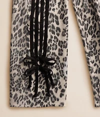 Girls - Cheetah Wide Leg Track Pant