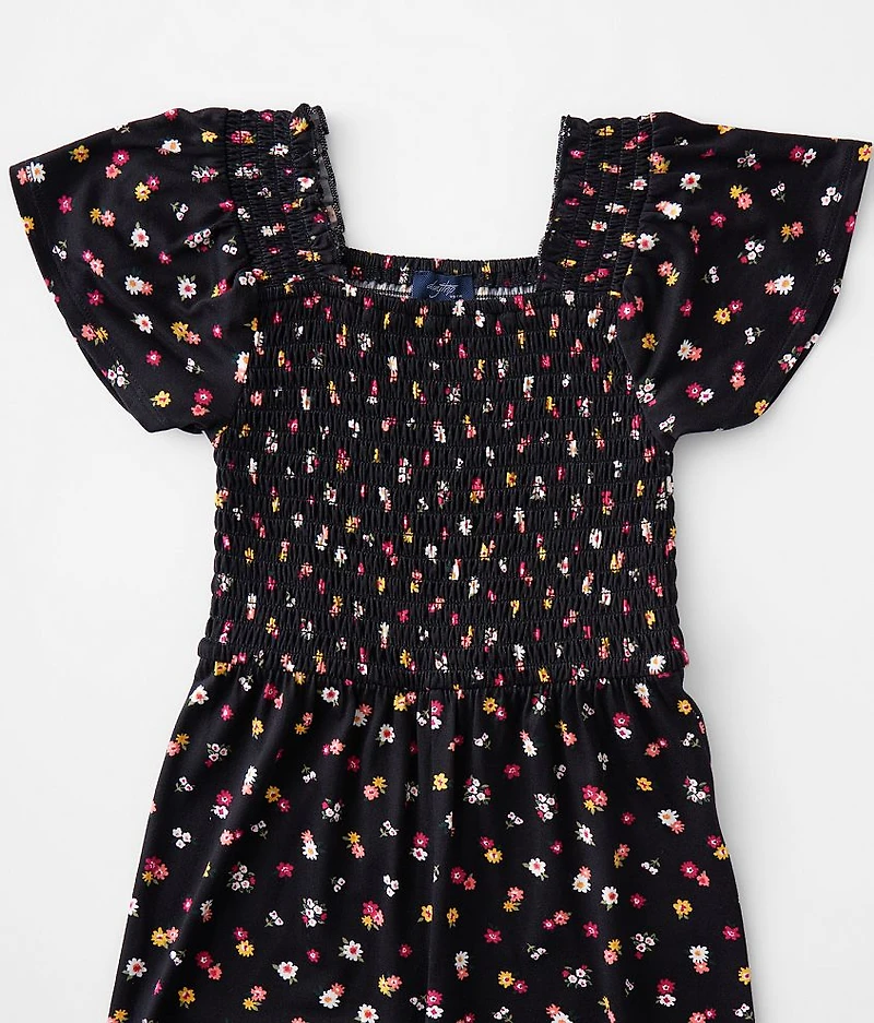 Girls - Floral Print Jumpsuit