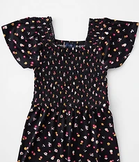 Girls - Floral Print Jumpsuit