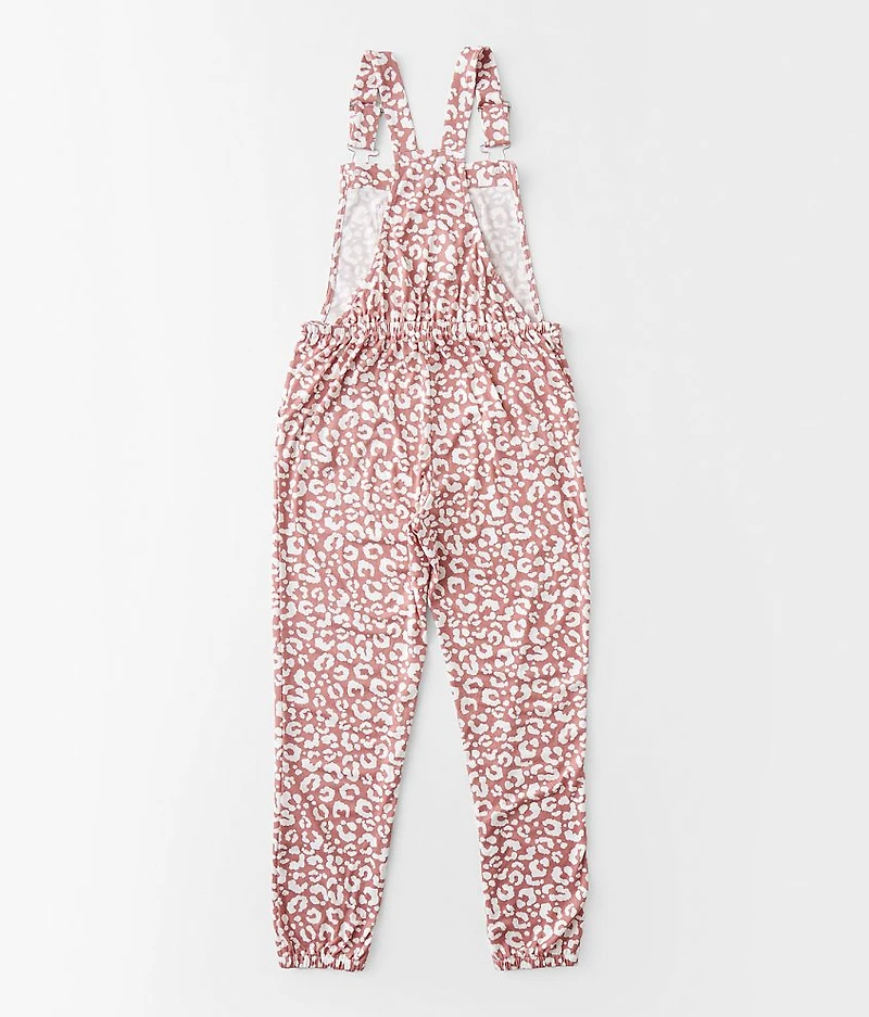 Girls - Leopard Print Overalls