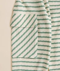Girls - Striped Cargo Jumpsuit