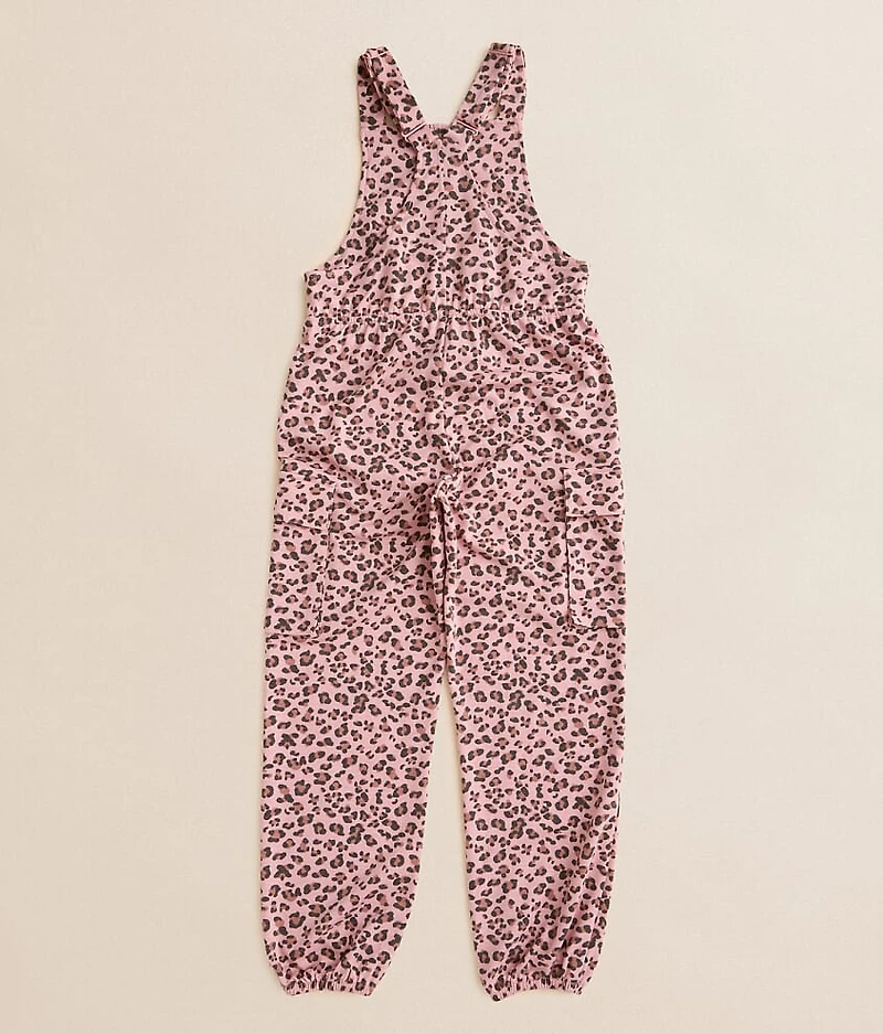 Girls - Cheetah Cargo Jogger Overalls