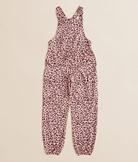 Girls - Cheetah Cargo Jogger Overalls