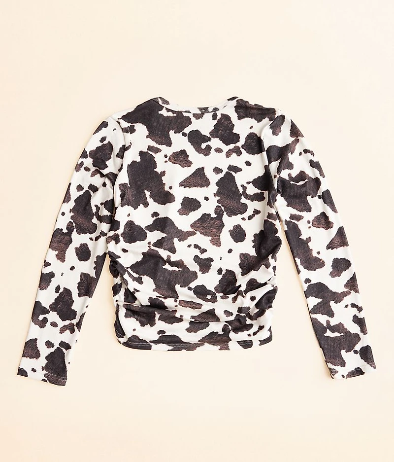 Girls - Cow Print Top