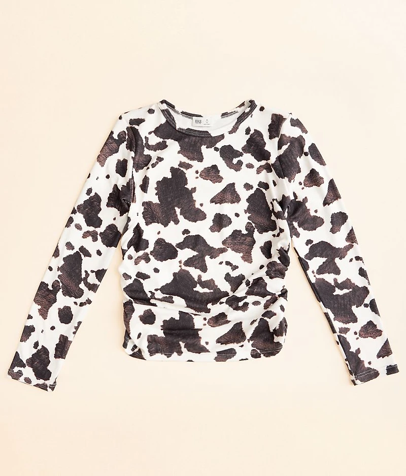 Girls - Cow Print Top
