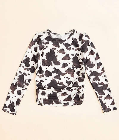 Girls - Cow Print Top
